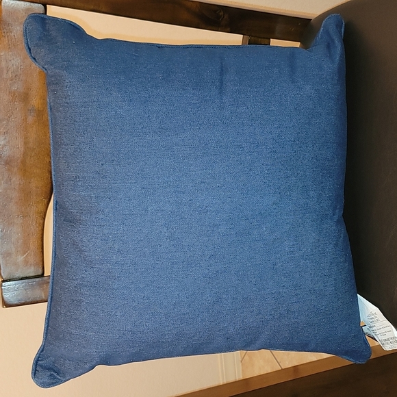 MICKEY MOUSE DENIM EMBROIDERED DECO PILLOW 20x20 - Picture 3 of 3